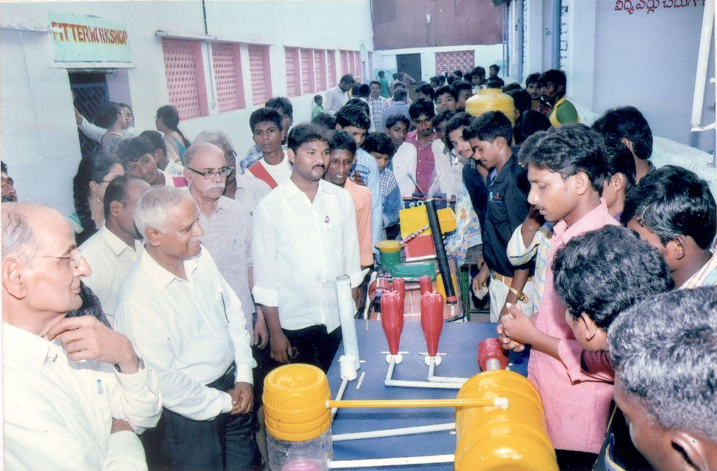 Brigadier Ganesham Garu Inspecting Models