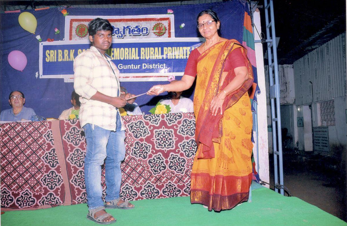 Smt B.Radha Garu Distributing Cash Awards