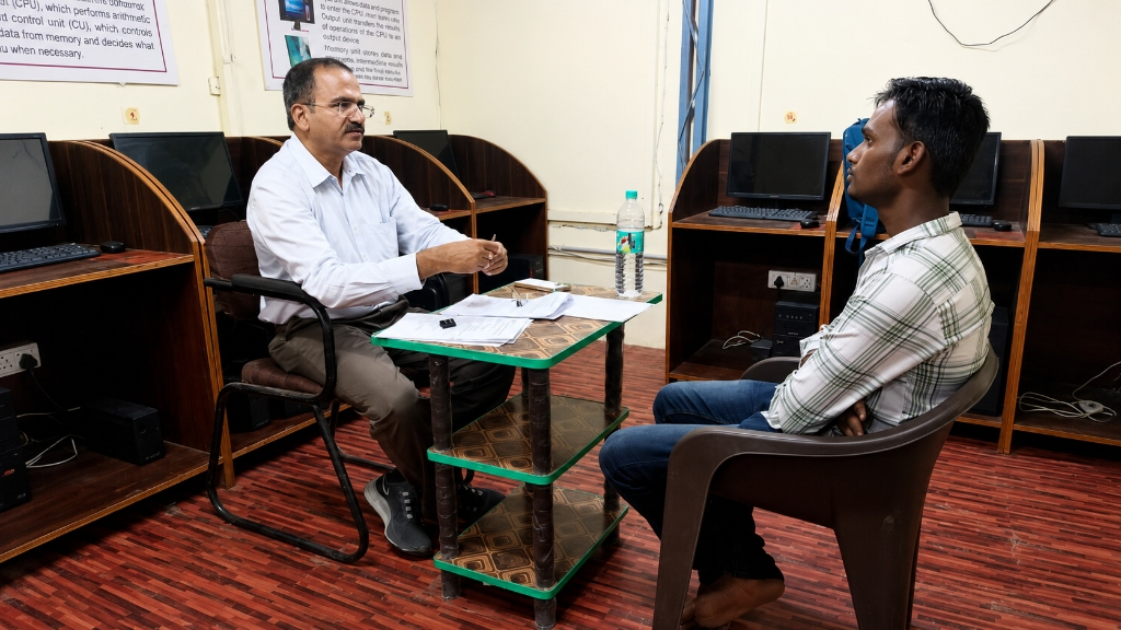 One-on-one placement counseling session