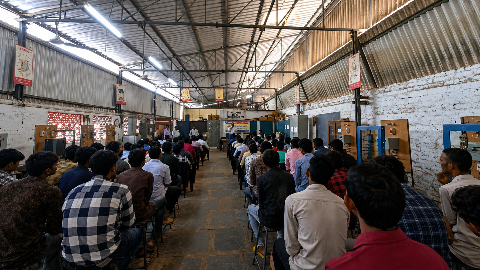 Students seminar in campus workshop
